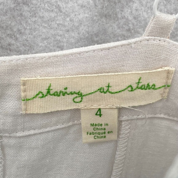 Staring‎ At Stars Anthropoligie Dress Women 4 Sleeveless Aztec Boho Mini Linen - Picture 11 of 16